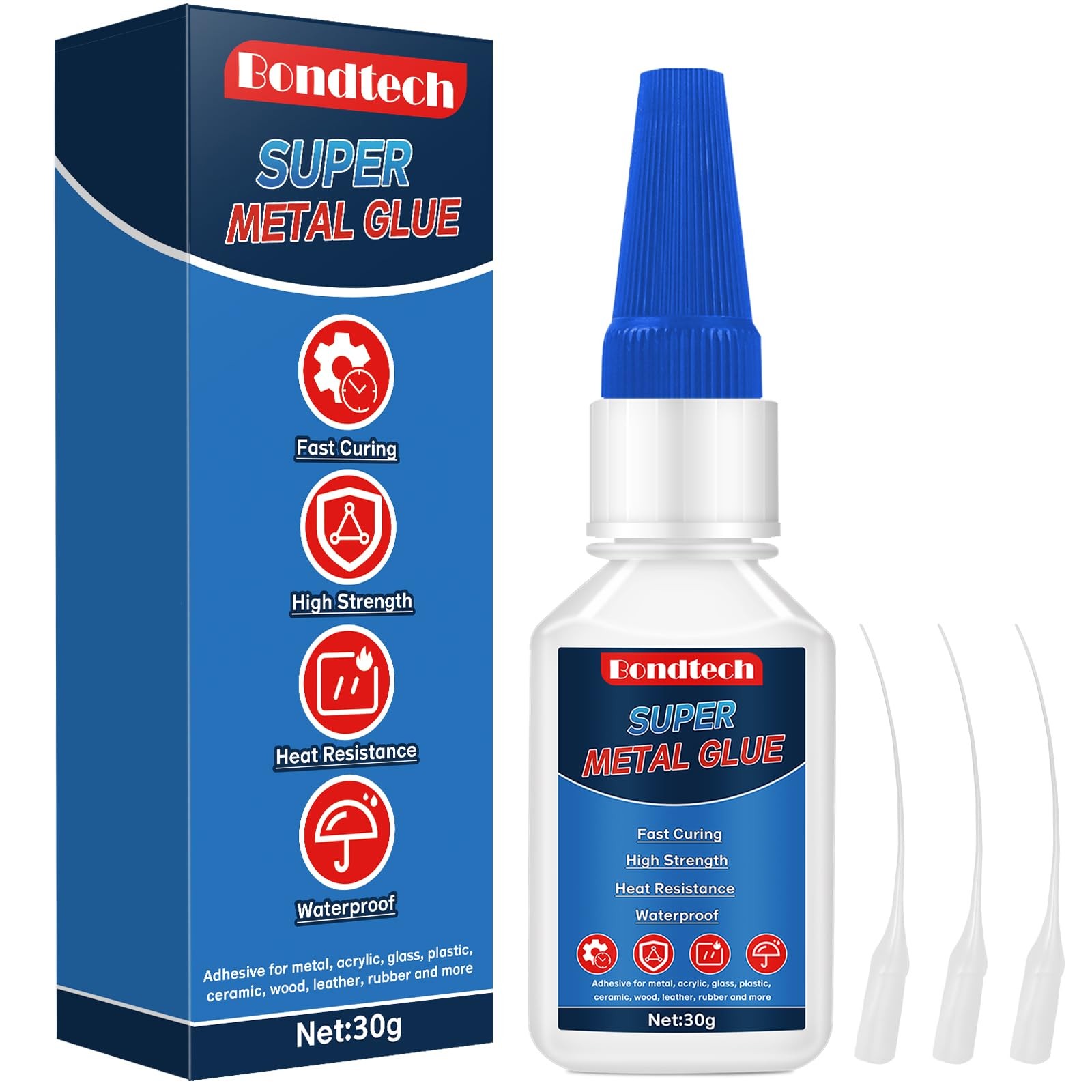 Metal Glue 30 g, Super for Metal, Instant Clear 30 Grams * 1 Pack,