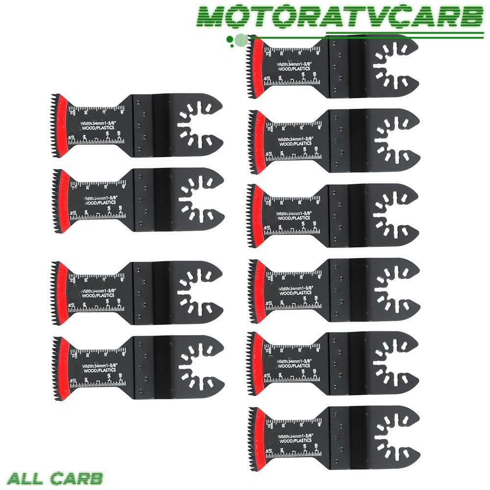 ALL-CARB 10PCS Japanese Tooth Oscillating Saw Blades Curved Multi Tool Blades