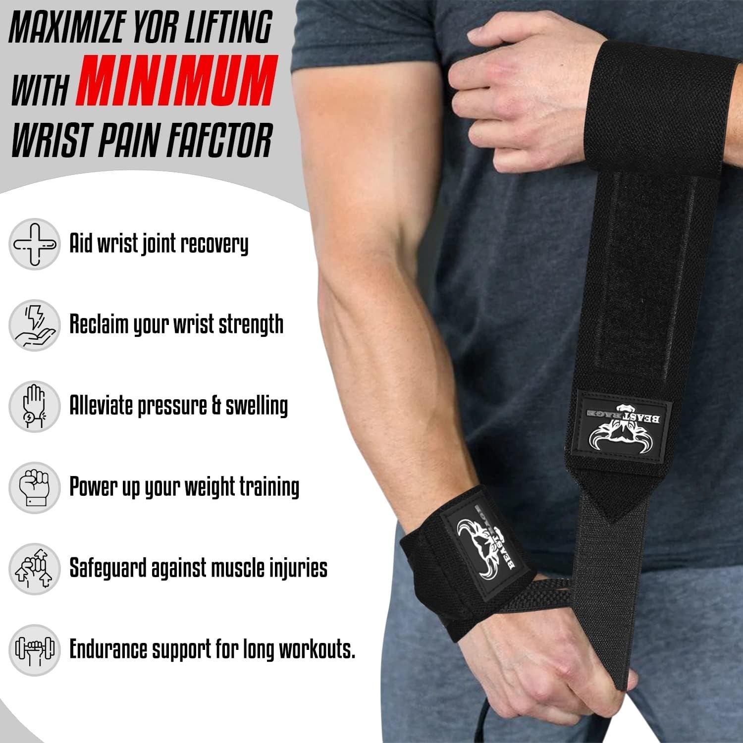 Multifunctional Wrist Support Straps - Ideal for Bodybuilding & Cross-training