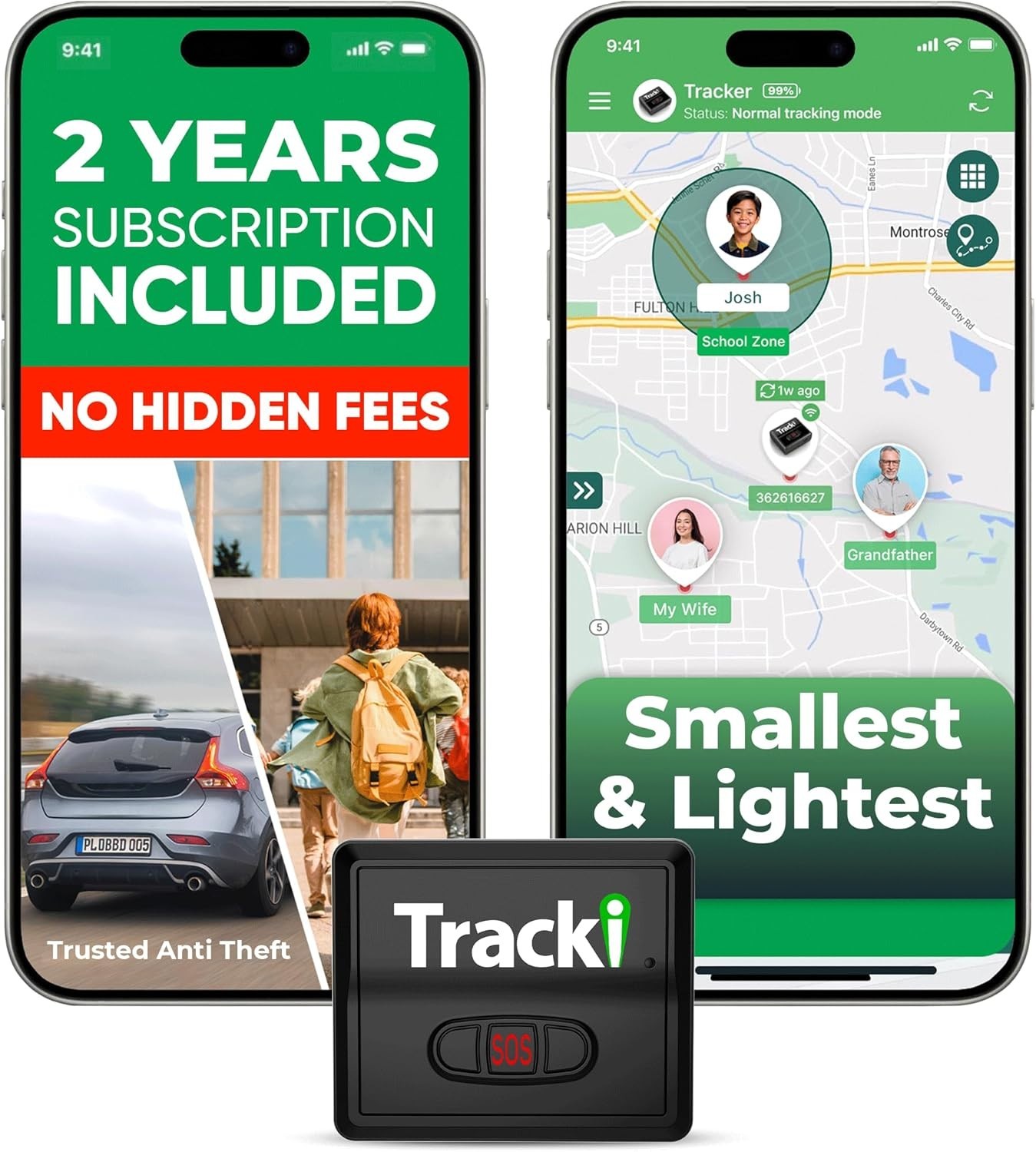 Tracki GPS Tracker for Vehicles – Real-Time 4G LTE  includes 2 YEAR SUBSCRIPTION