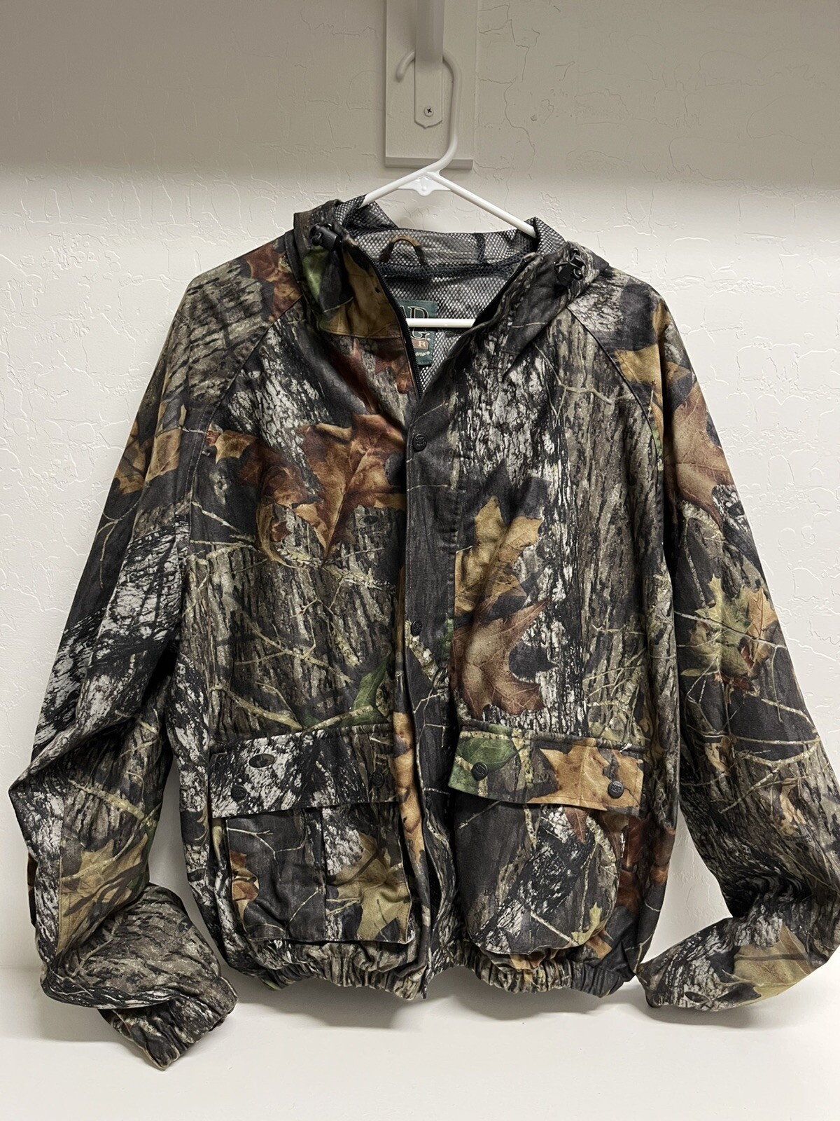 Mad Dog Gear Stearns Camo Jacket Size XXL Hunting Mesh Lining Hooded No Zipper
