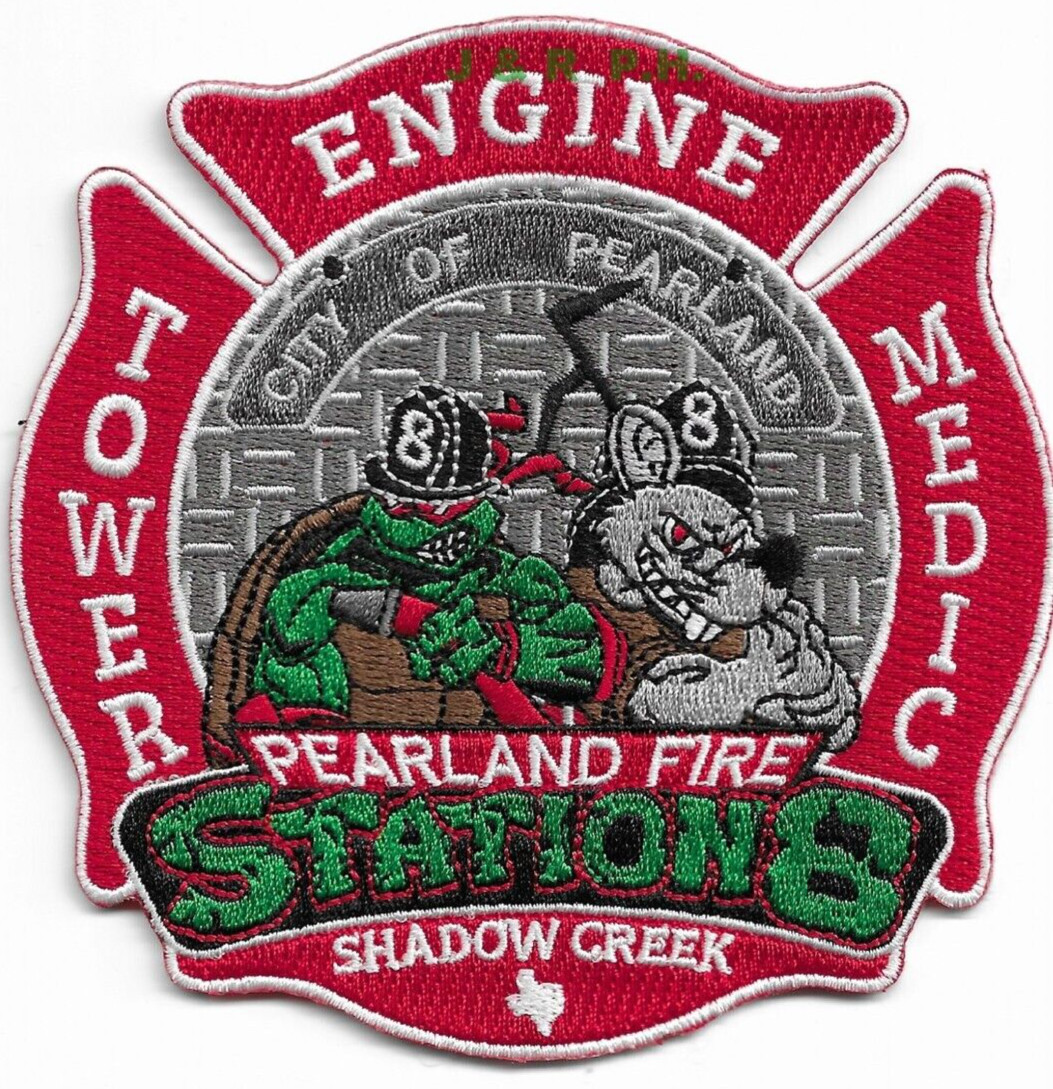 Pearland  Station - 8 "Shadow Creek", Texas (4.5" x 4.5" size) fire patch