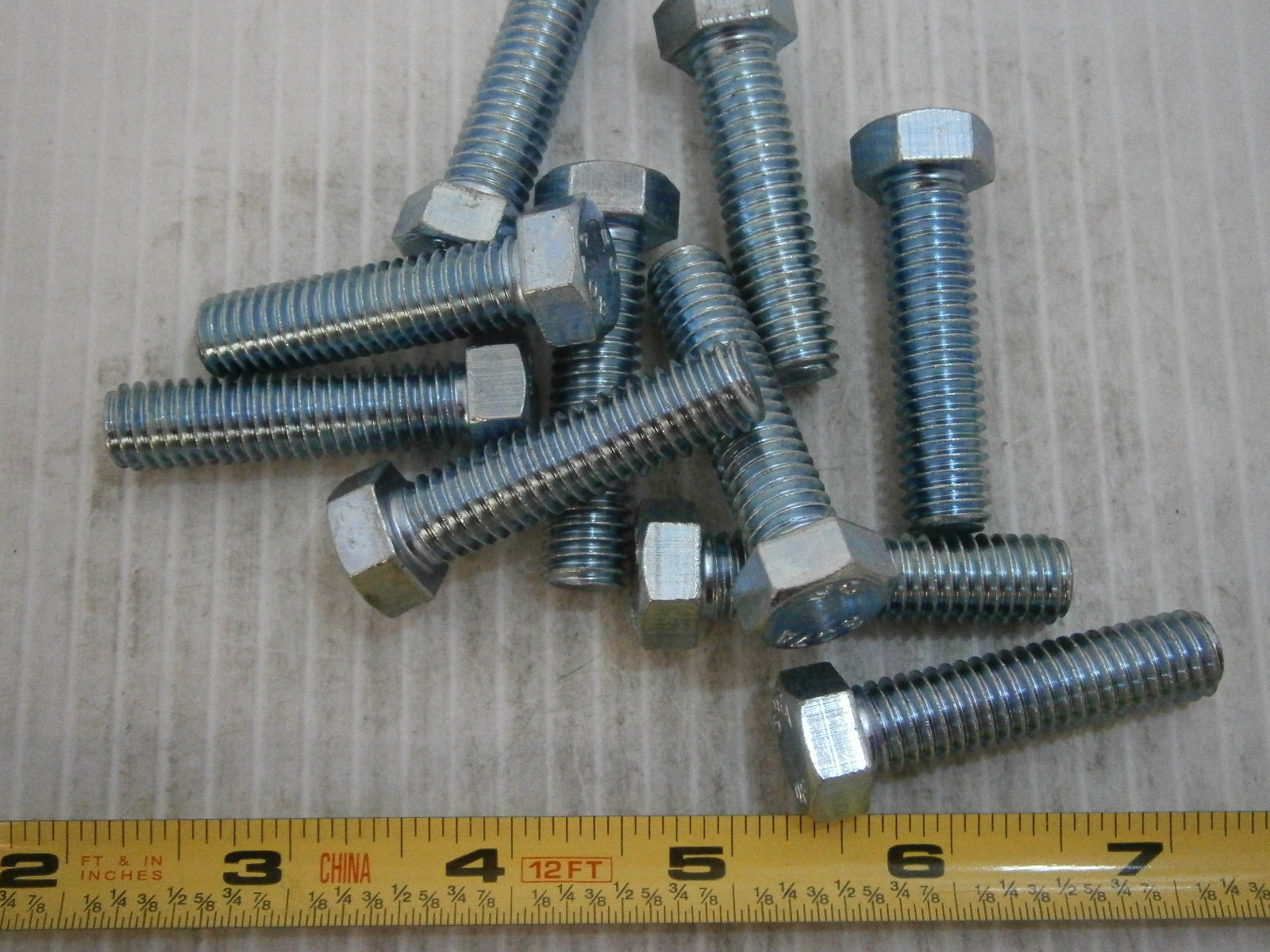 Hex Bolts 7/16-14 x 1-3/4 Grade 2 Steel Zinc Plated lot of 10 #127
