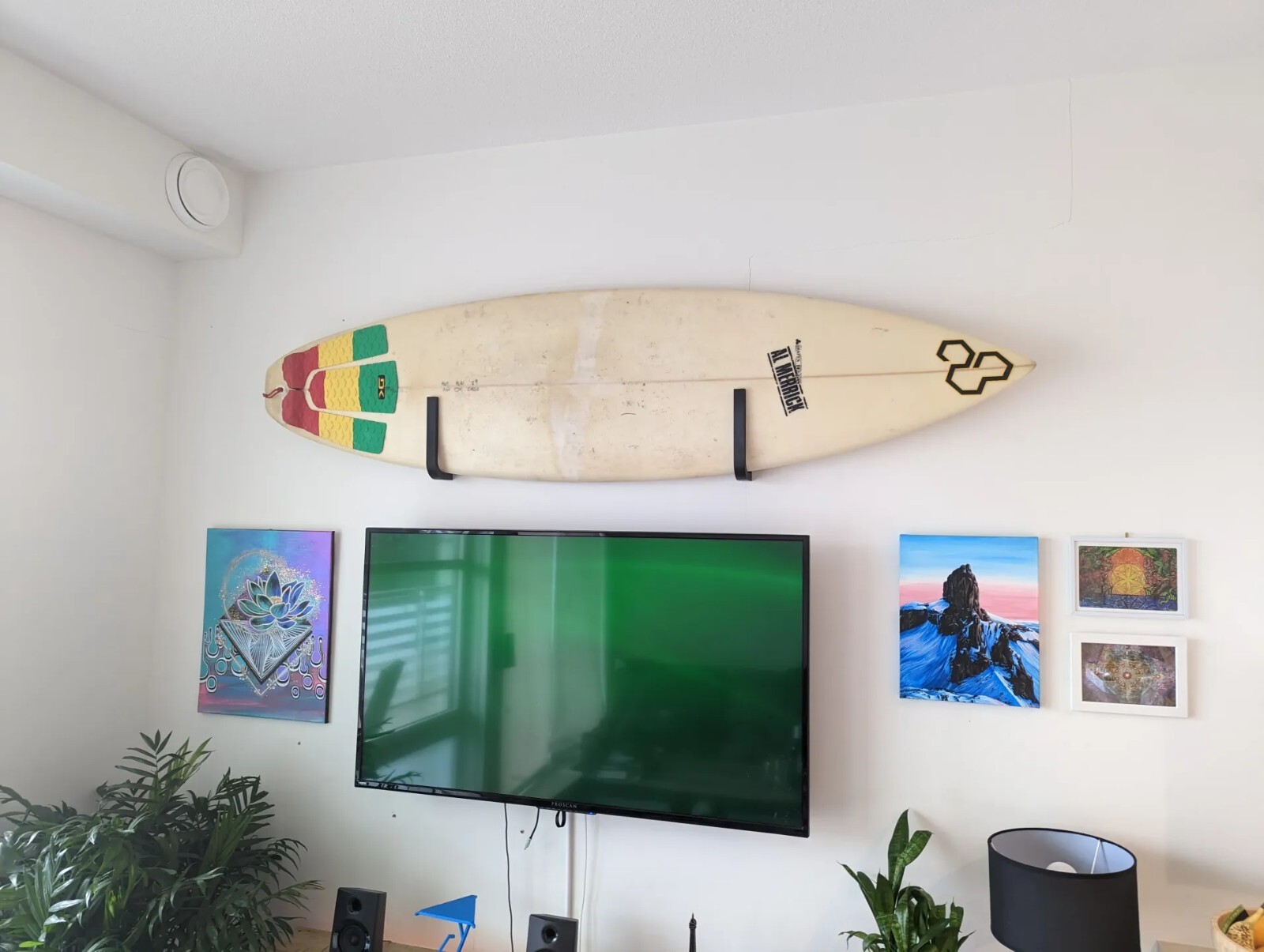 Surfboard Wall Mount , 2 PACK , Secure Storage & Display Solution