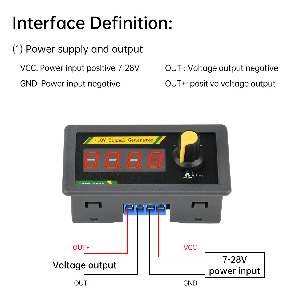 4-Digit Adjustable Voltage/Current Signal Generator Simulator PLC Analog Control