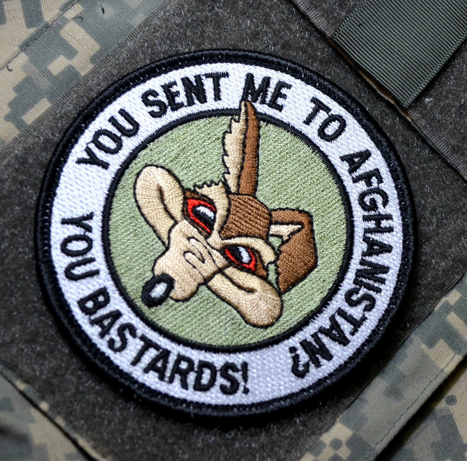 ISAF UK SPECIAL AIR SERVICE SAS vêlkrö PATCH: YOU BASTARS SENT ME TO AFGHANISTAN