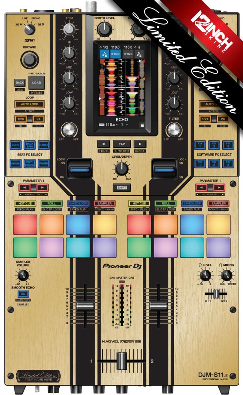 Pioneer DJM-S11 Skin Special Edition Brushed gold