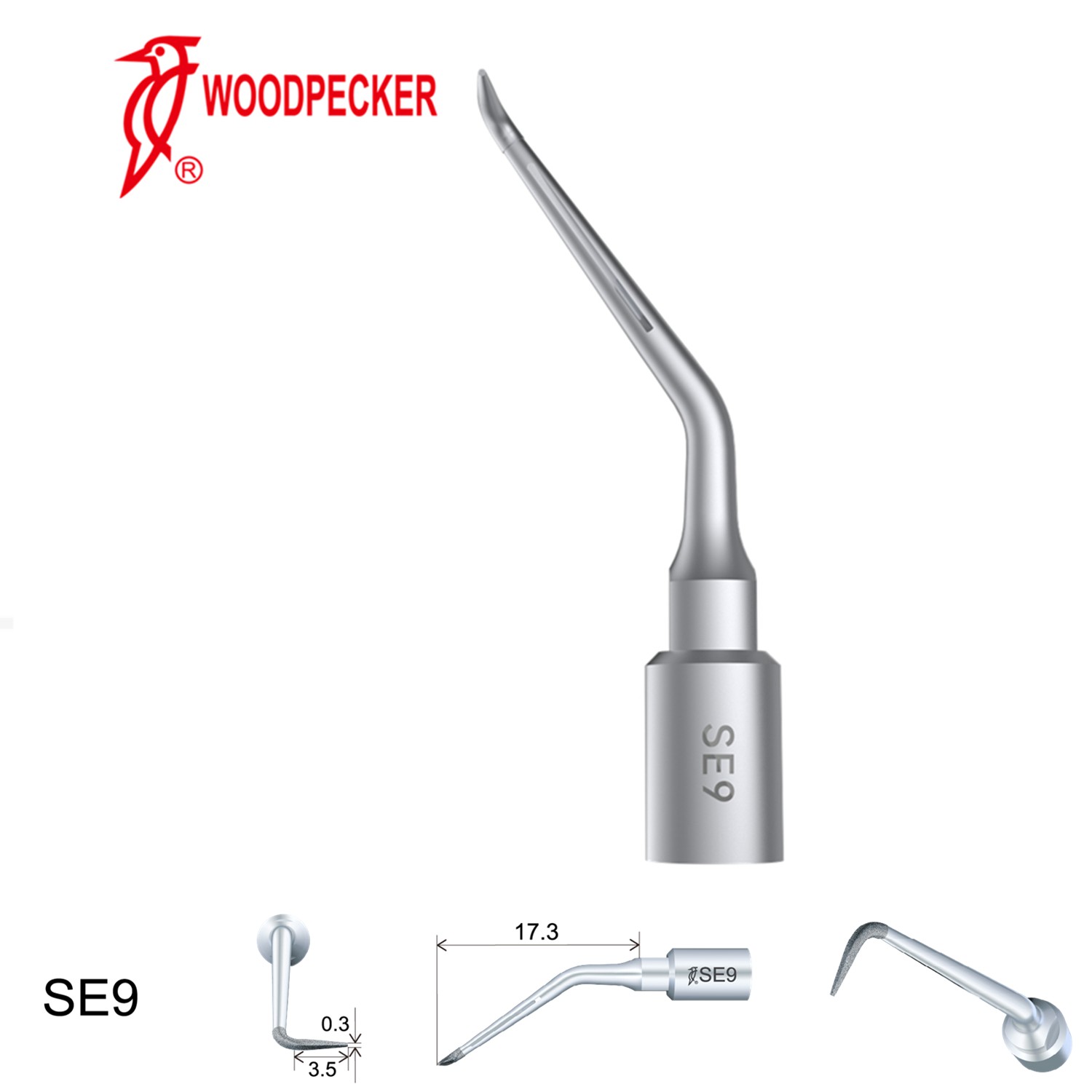 Woodpecker Piezo Endodontics Surgery Tips SE9 for Surgic Smart & AI Surgery