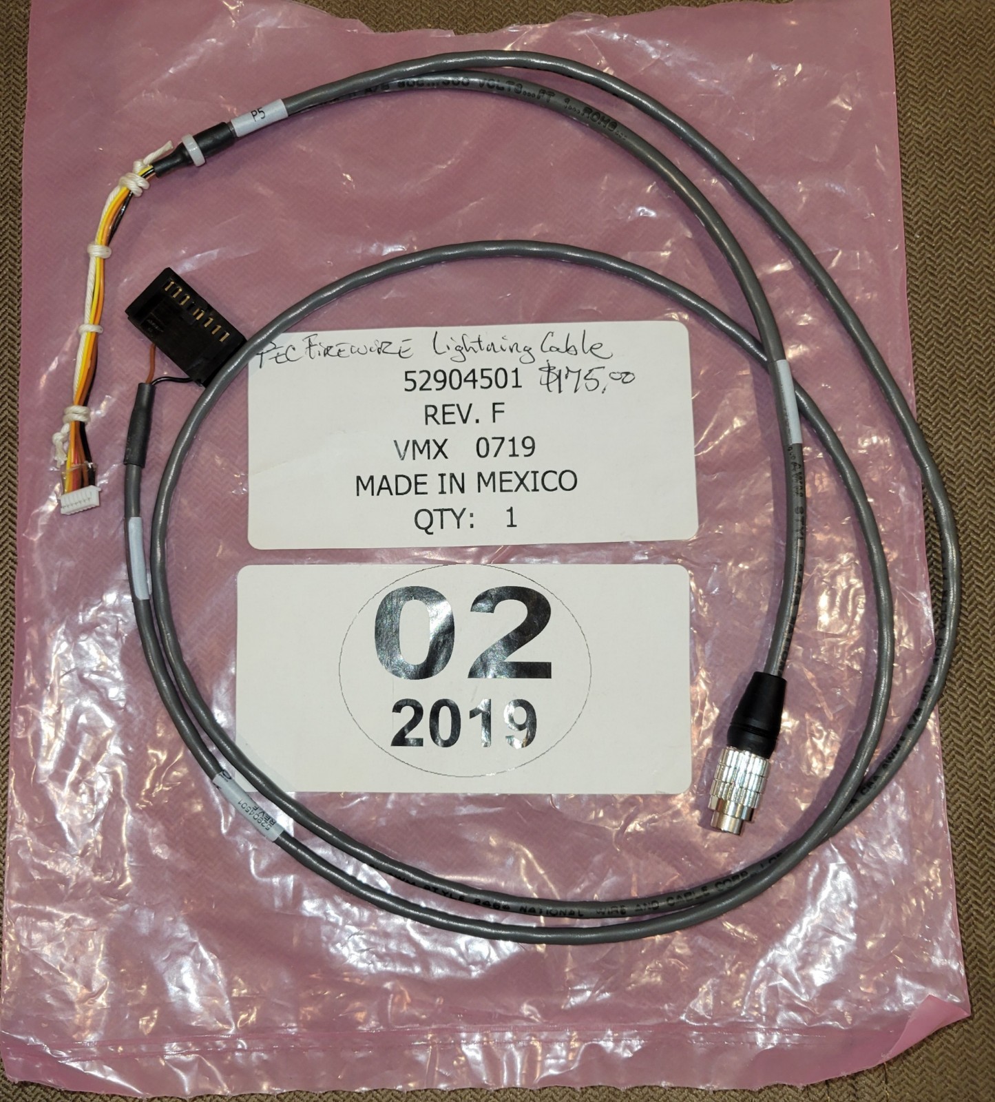 Universal Instruments 52904501 Pec Firewire Lighting Cable Assy