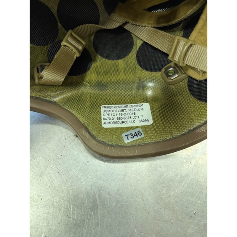 NEW ArmourSource U.S.M.C Fragmentation Lightweight Ballistic Helmet Green Size M