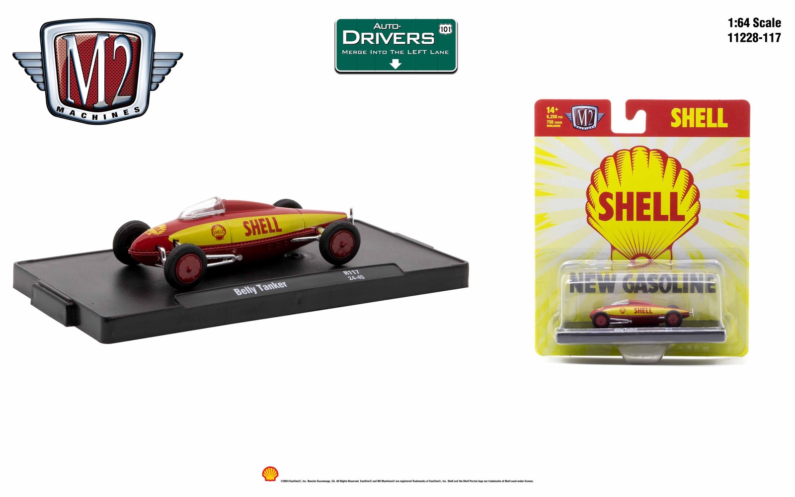 M2 Machines Auto-Drivers 1:64 R117 Belly Tanker Shell