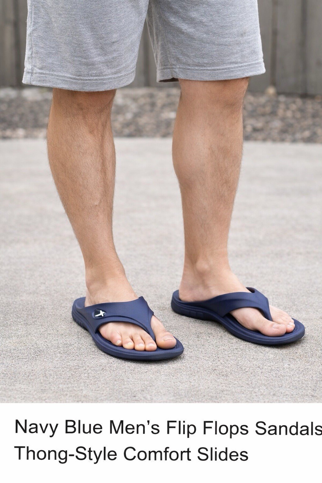 Men’s Blue Flip Flops Sandals Size 10 – Lightweight Comfort – New