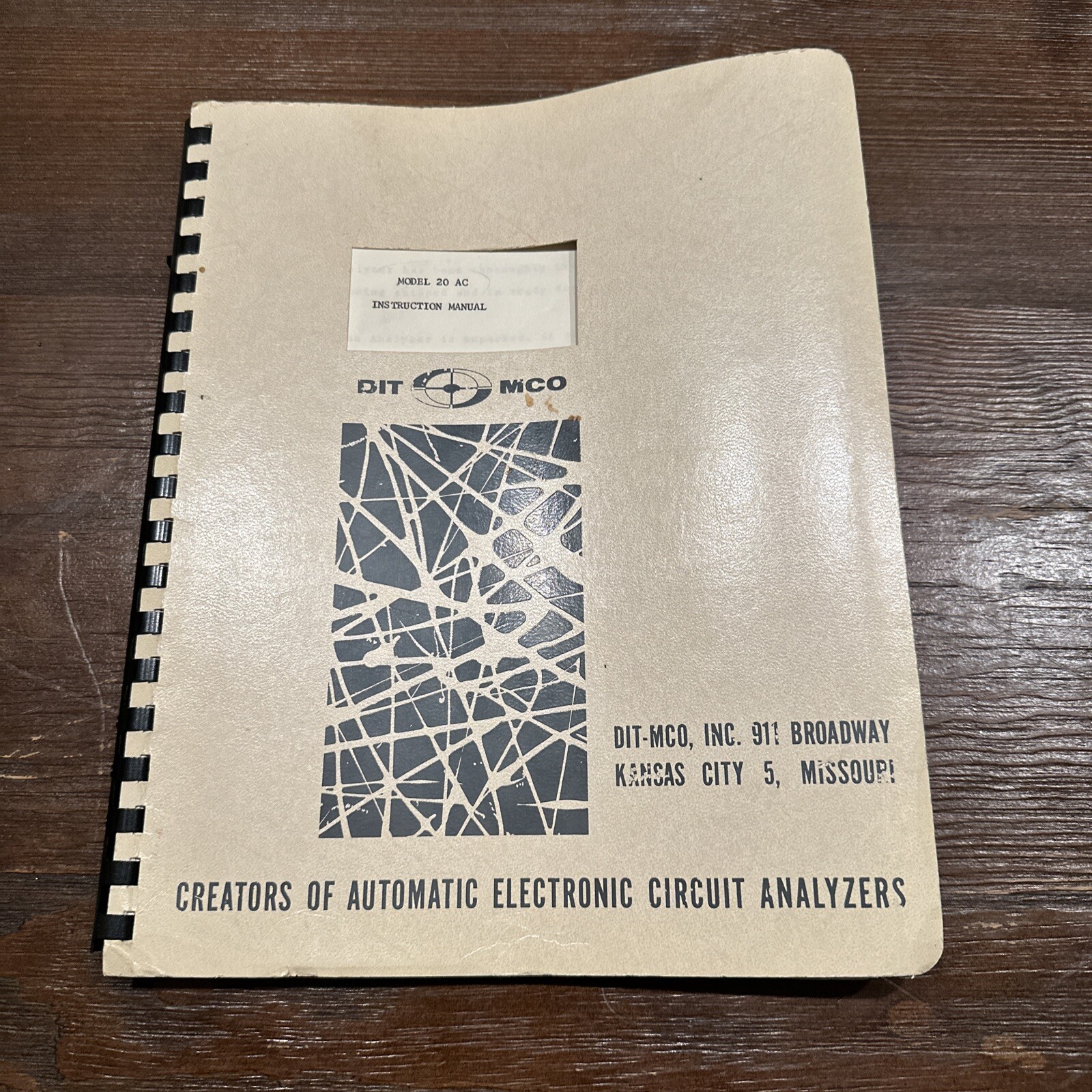 DIT-MCO Model 20 AC-DC Instruction Manual