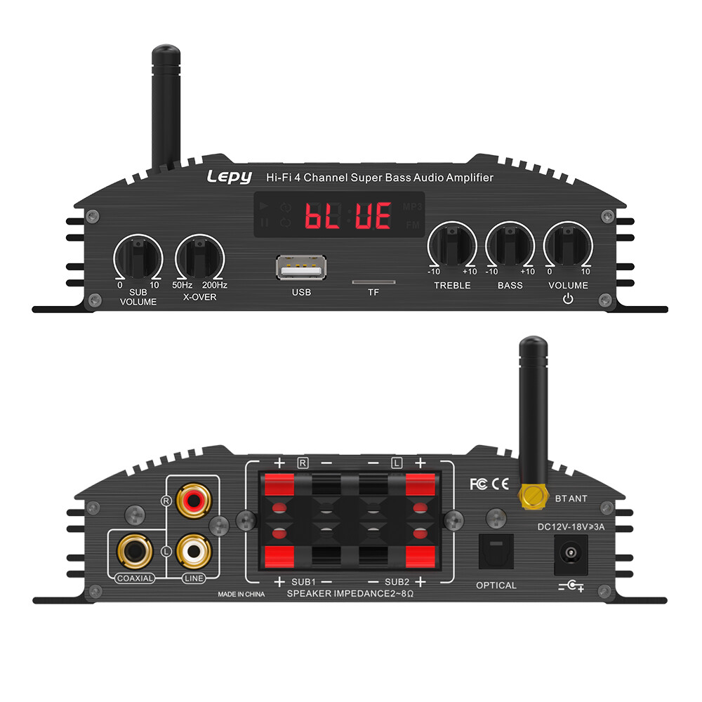 ‌Compact 4CH Amplifier: 240W Total, Multi-Input & 20Hz-20KHz‌