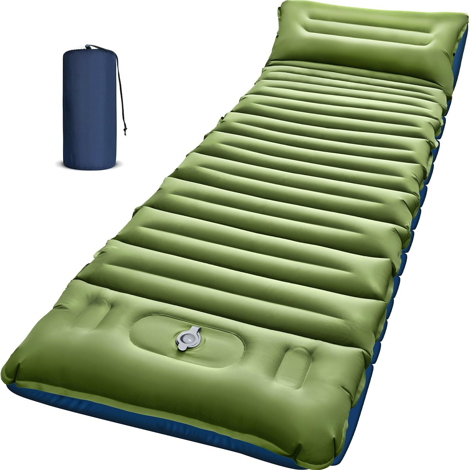 Camping Sleeping Pad, Thick 5 Inch Camping Mat with Pillow Built-In Foot Pump Ul