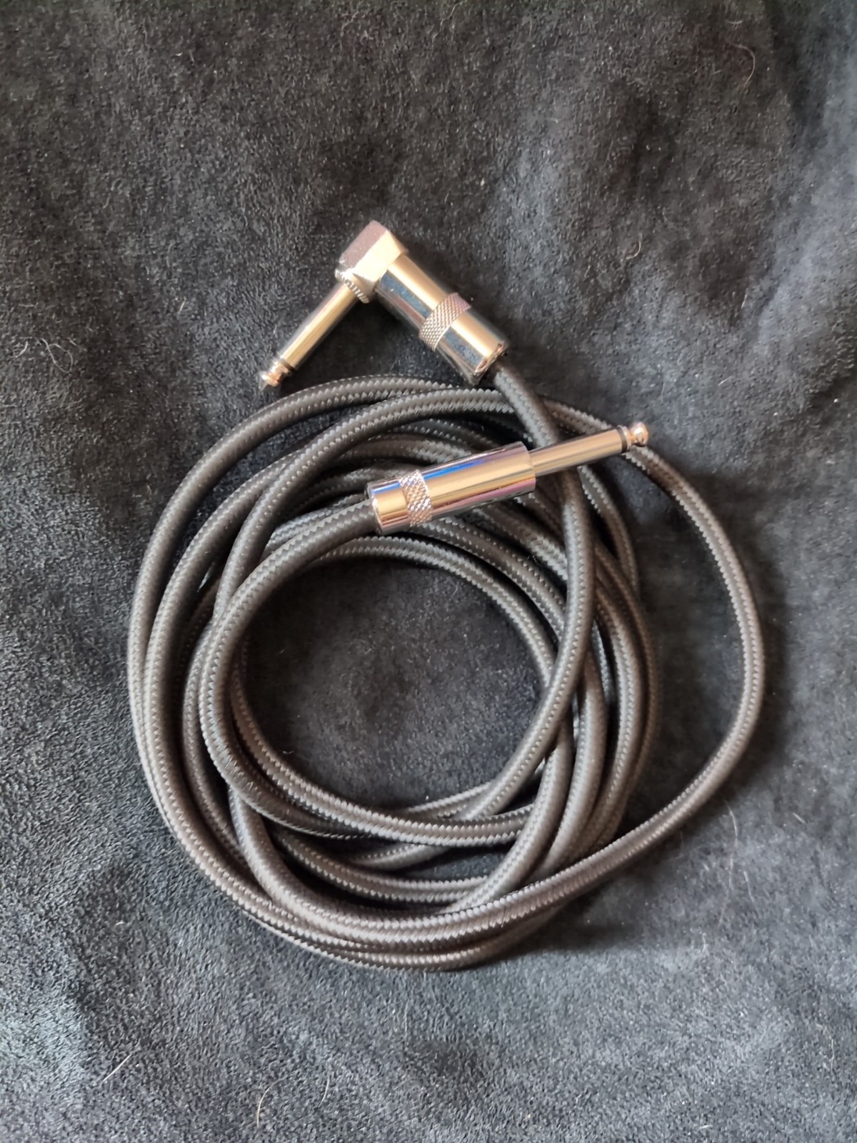 9 Foot Braided Black 1/4" Instrument Cable