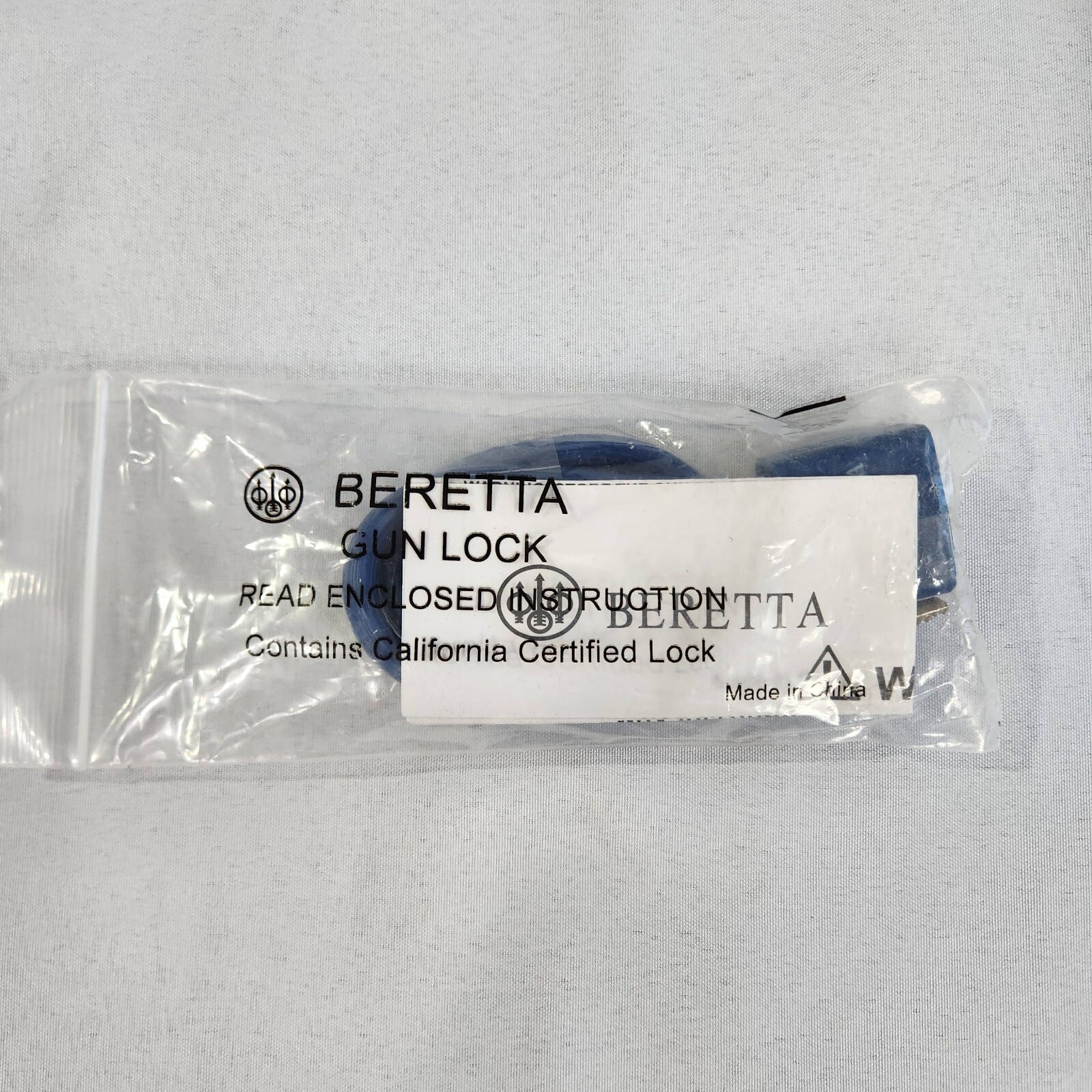 BERETTA 15" REGAL FIREARM GUN SAFETY CABLE LOCK BRAND NEW R15SC3 BLUE Pistol