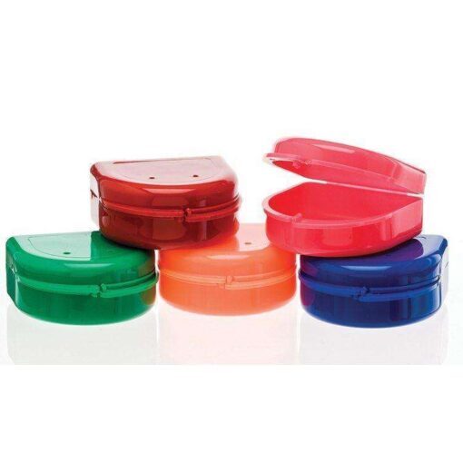 Keystone 0921517 Bo-Box Orthodontic Retainer Cases Assorted Colors 10/Pk