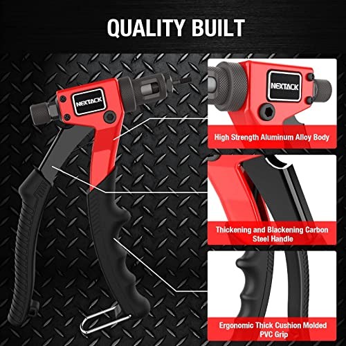 Rivet Nut Tool Kit with a Step 8-inch Single-handed Rivnut Tool Kit/80 Nutserts