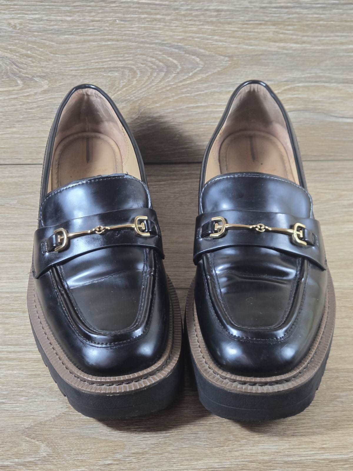 Sam Edelman Laurs Lug Sole Loafer Size US 9  EUR 40 Black Chunky Y2K Leather New