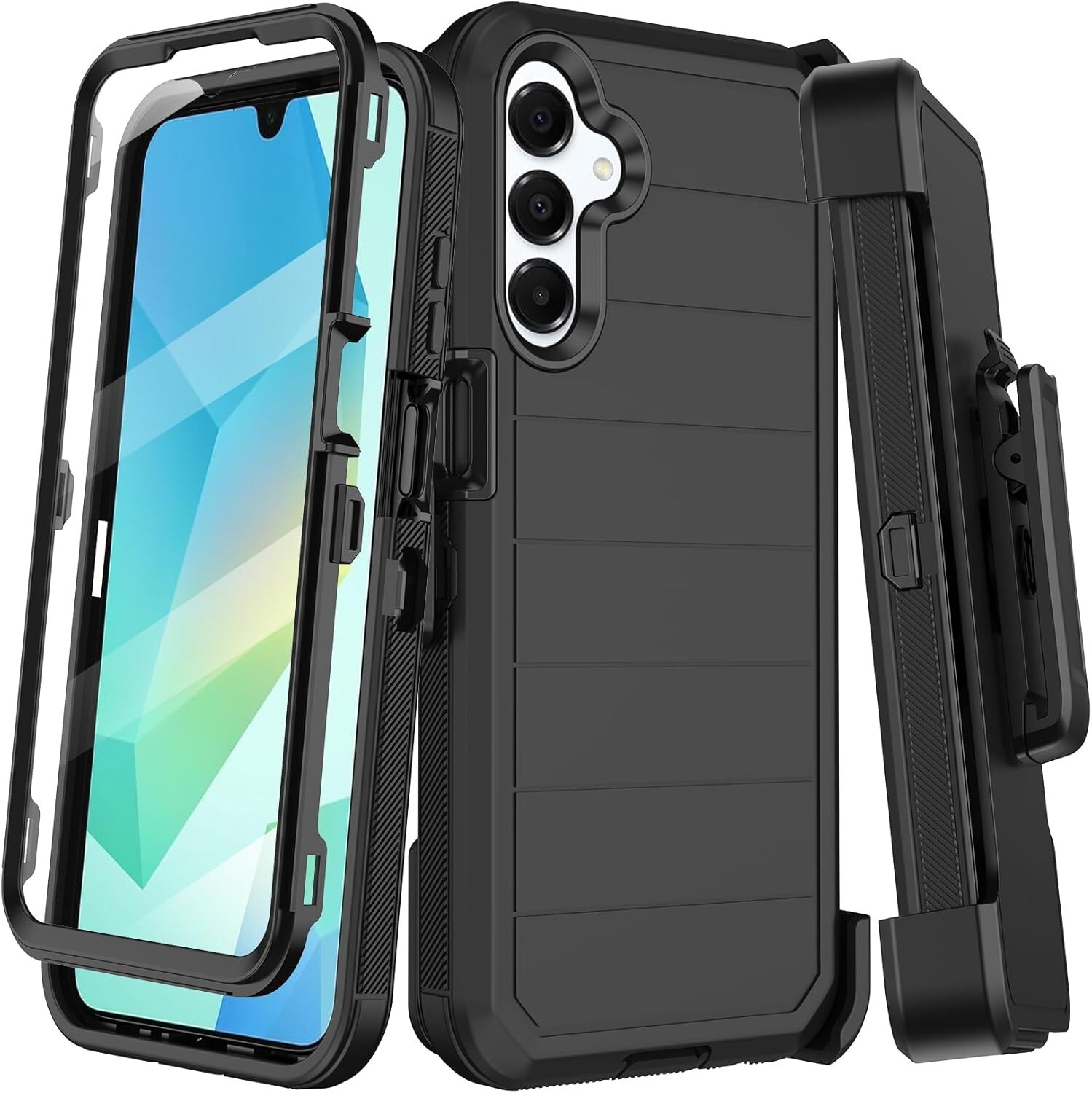 For Samsung Galaxy S25 FE Case Clip Holster Heavy Duty Cover + Screen Protector