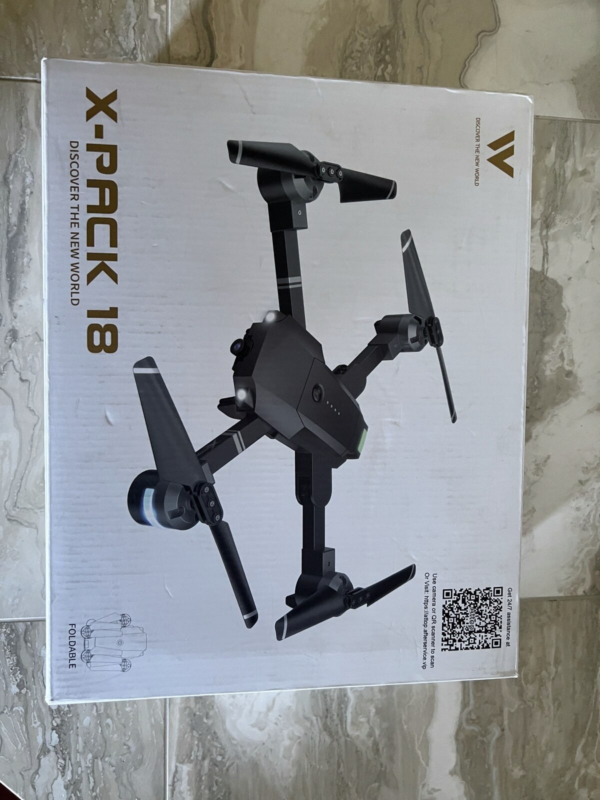 X-Pack 18 Foldable WiFi Camera Drone - Open Box, Complete, Original Packaging