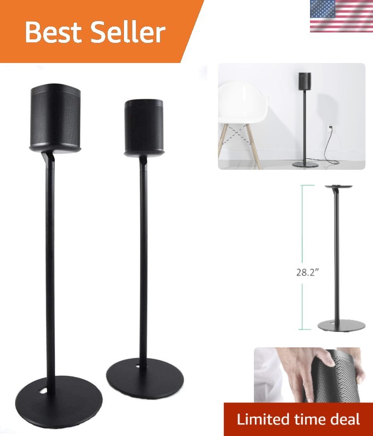 Universal Fit Fixed Height Speaker Stands for Sonos One, SL & Play:1 | 28.2 in