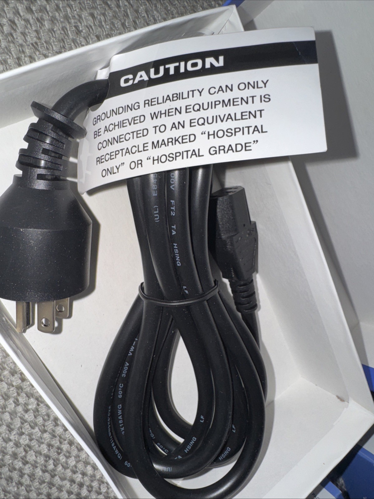 Welch Allyn Vital Sign 8 Ft Hospital Grade Power Cord Spot LXi [76400 /761076-0]