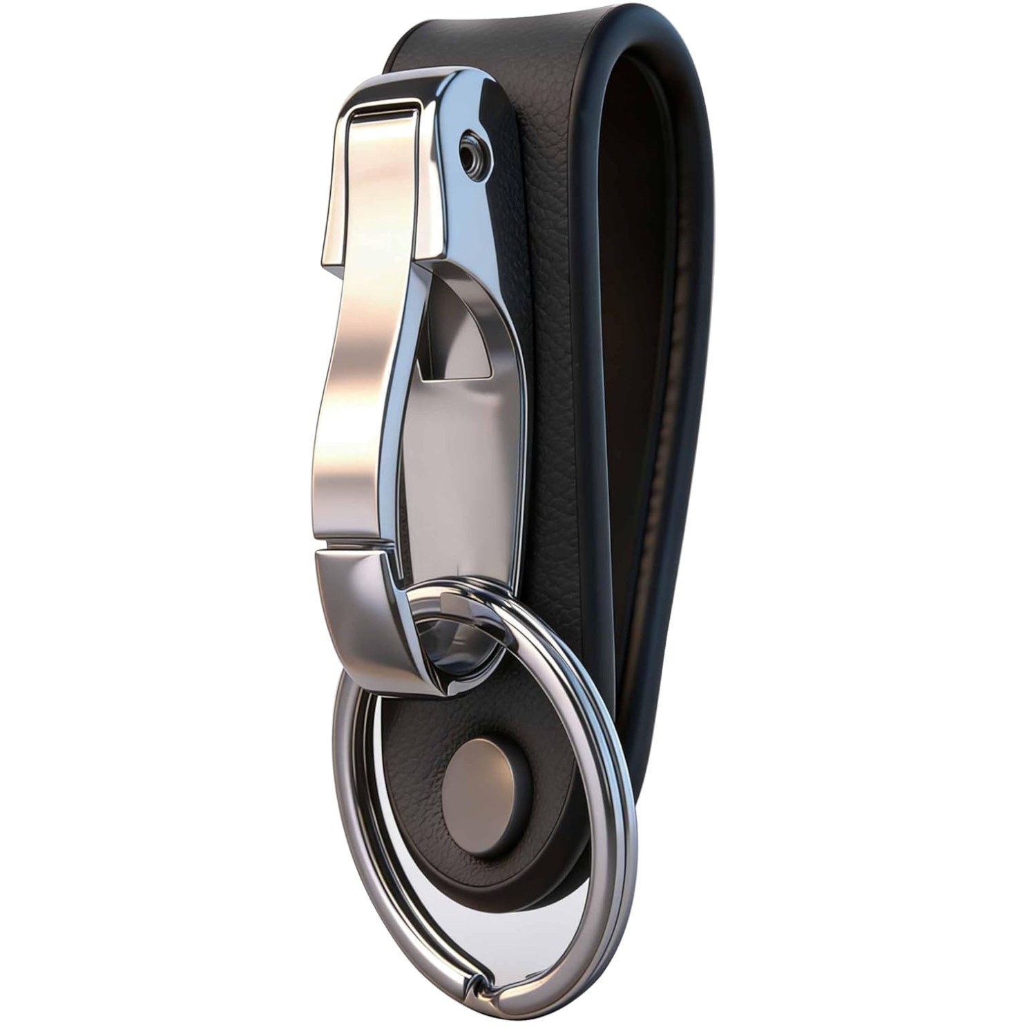 Stylish Leather Belt Loop Key Holder - Gift Bag Included