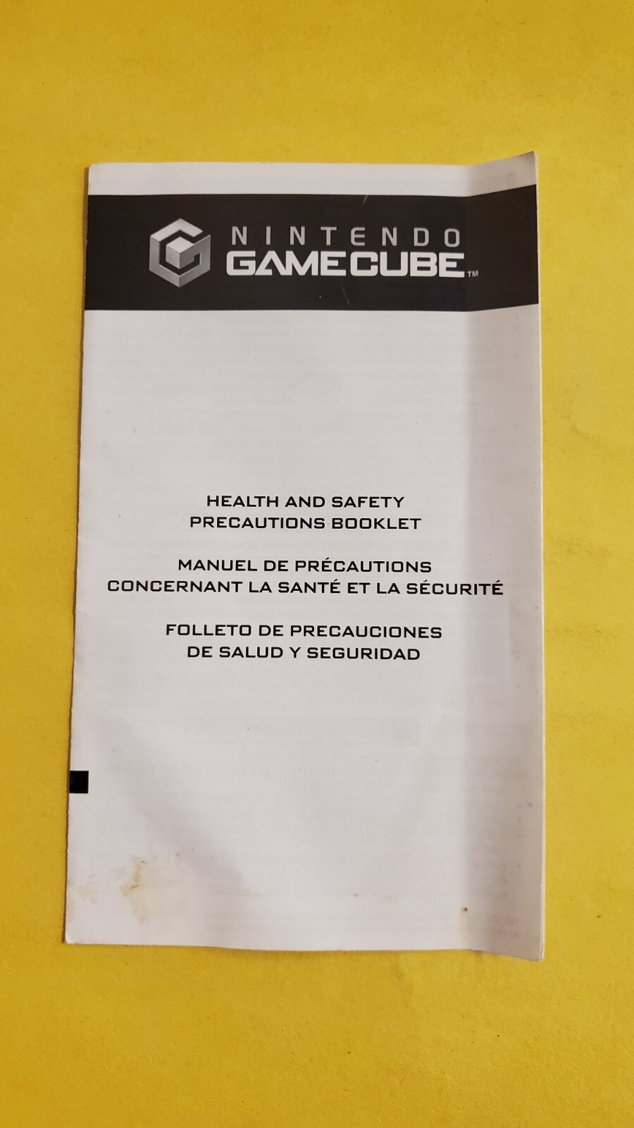 Gamecube Health & Safety Precautions Booklet