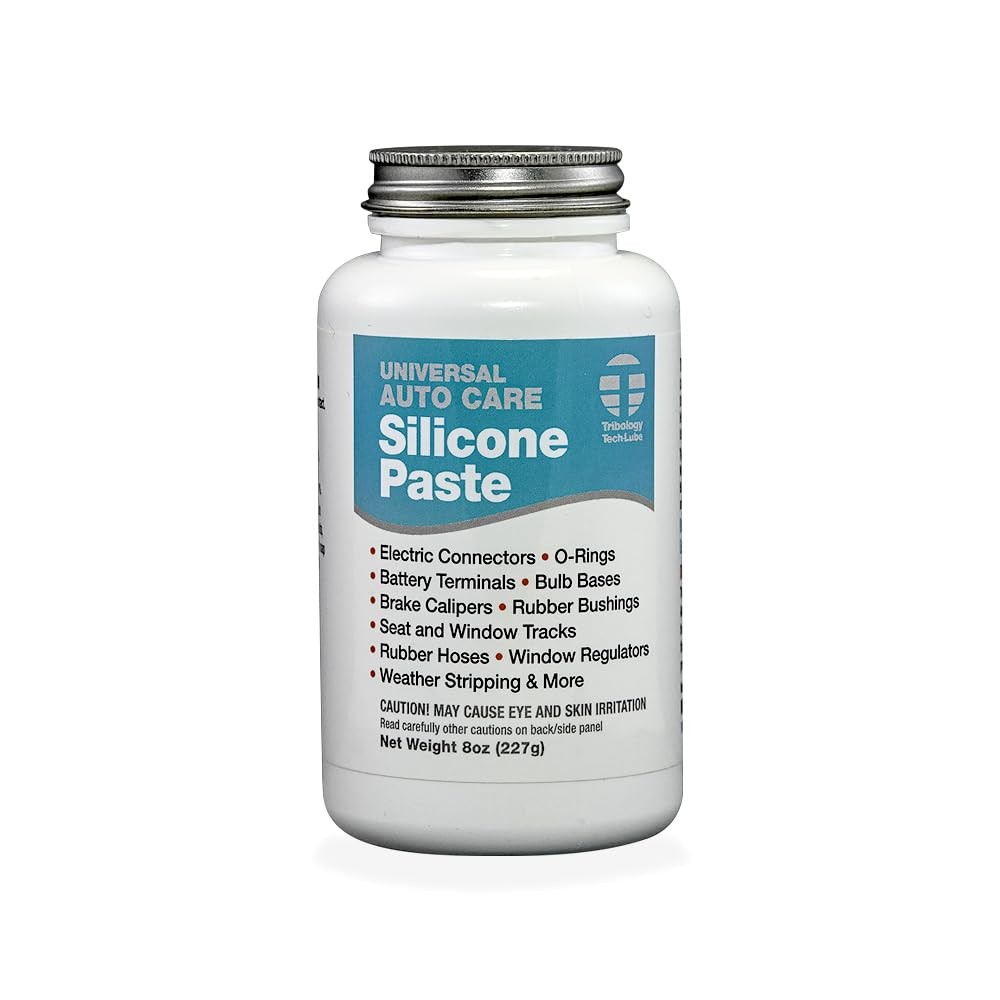 Tribology Tech-Lube Silicone Paste with Brush, Clear, 8 oz - Original Version