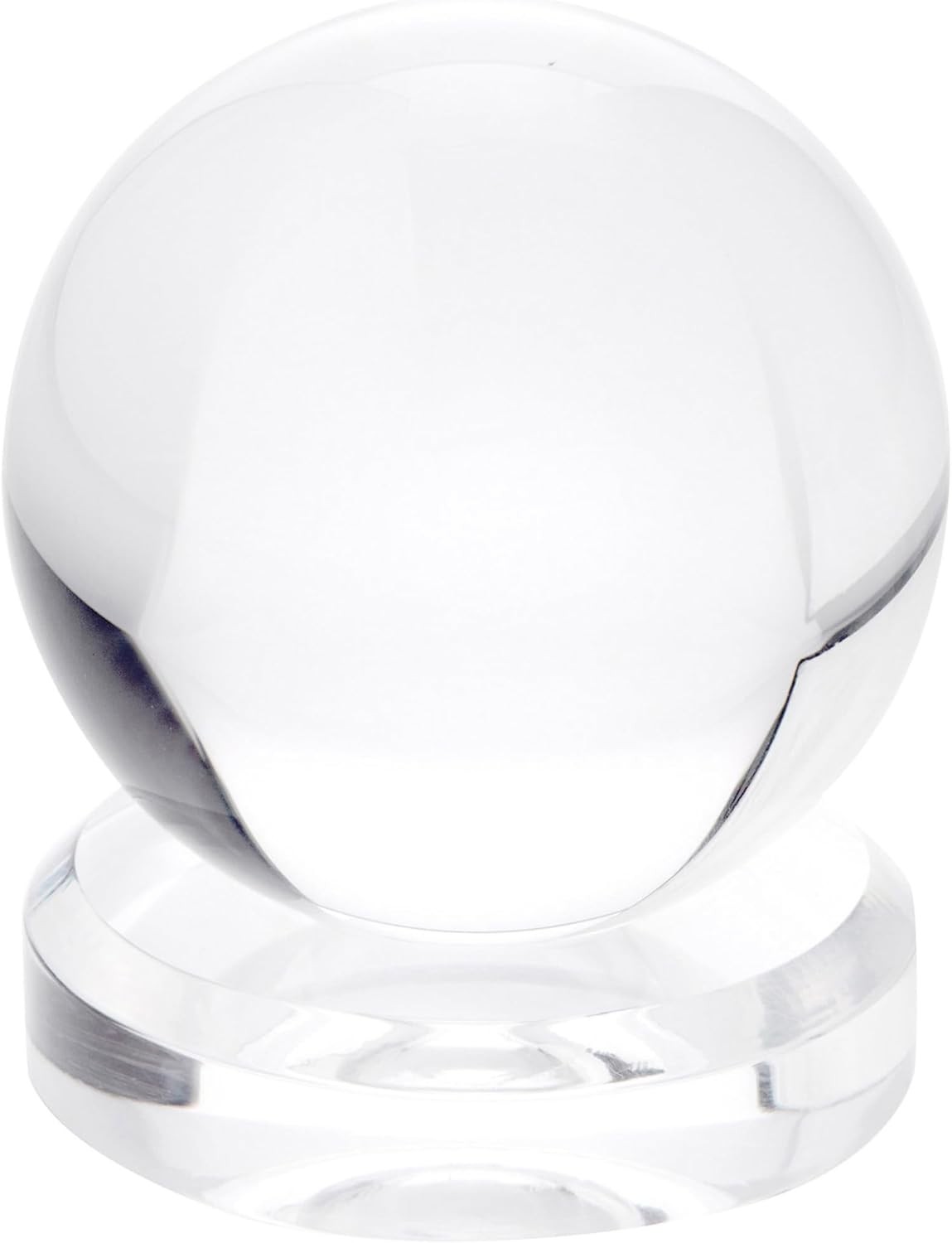 Clear Acrylic Round Display Base with Indented Circle to Hold Egg, Marble, Ba...