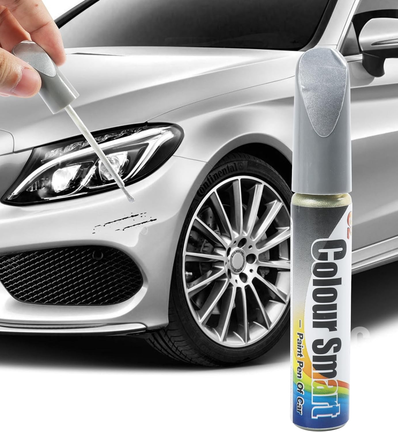 Zlirfy Car Touch Up Paint Fill 0.04 Ounce (Pack of 1), Silver
