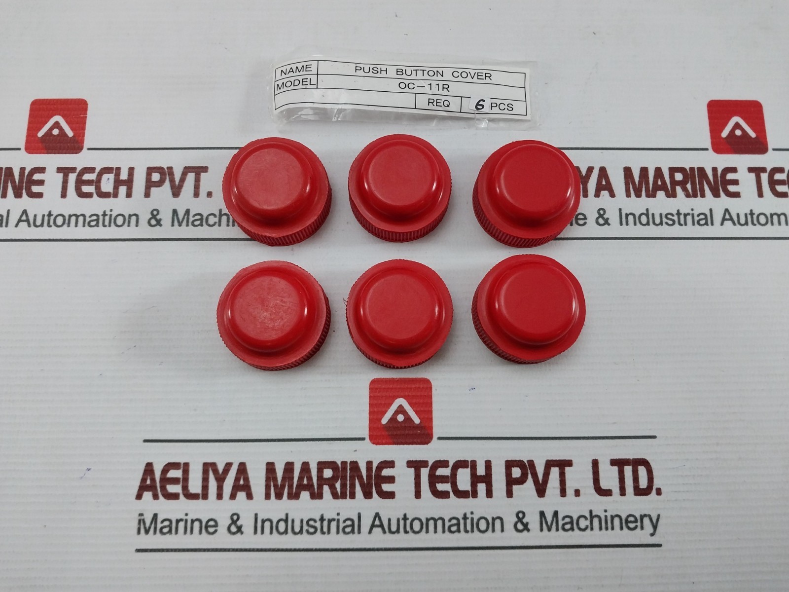 Lot of 3X IDEC OC-11R Push Button Cap