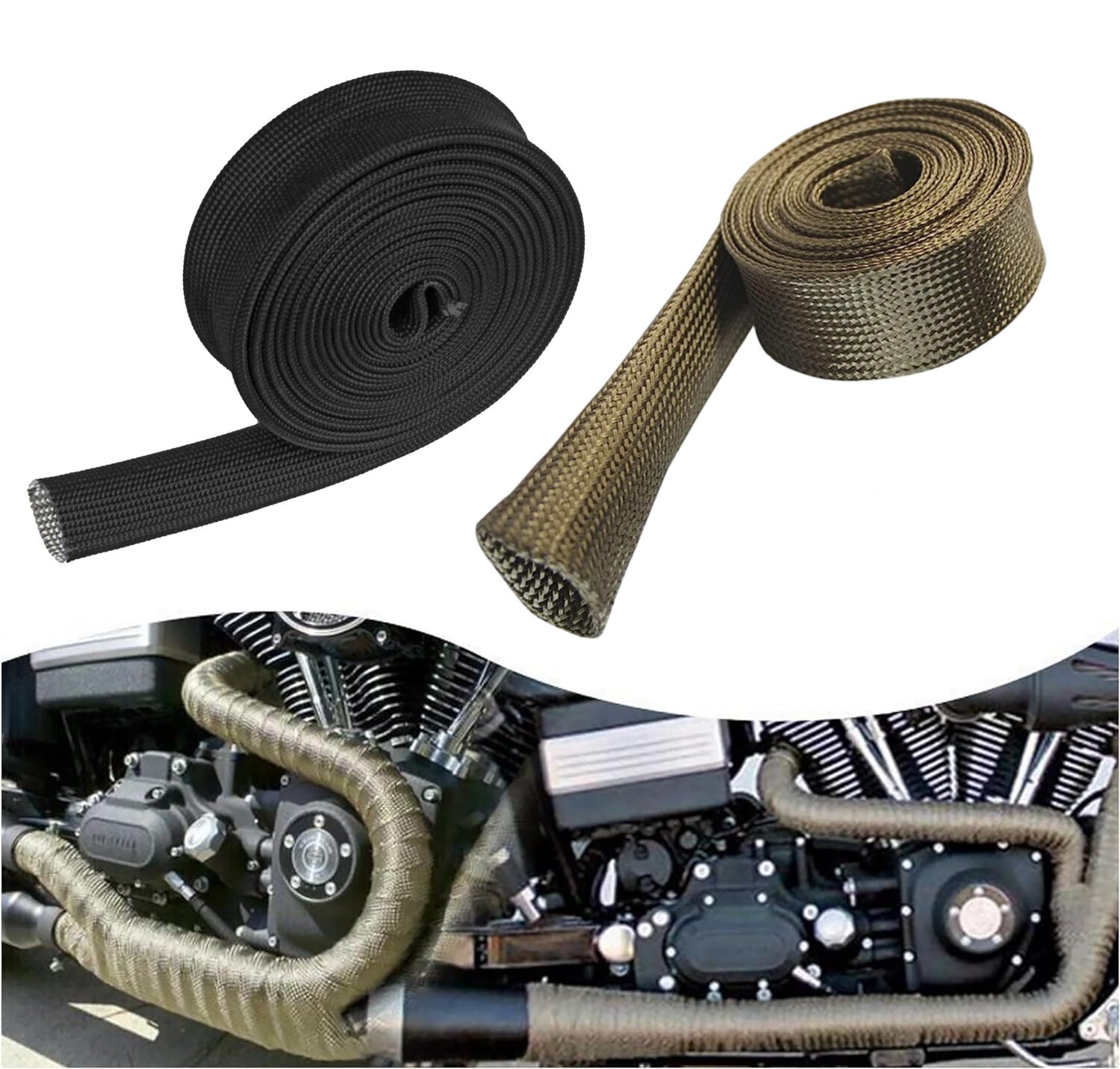 3/5" 1/2" 3/4"  Wiring Heat Shield Sleeve Fuel Line Heat Insulation Fire Sleeve