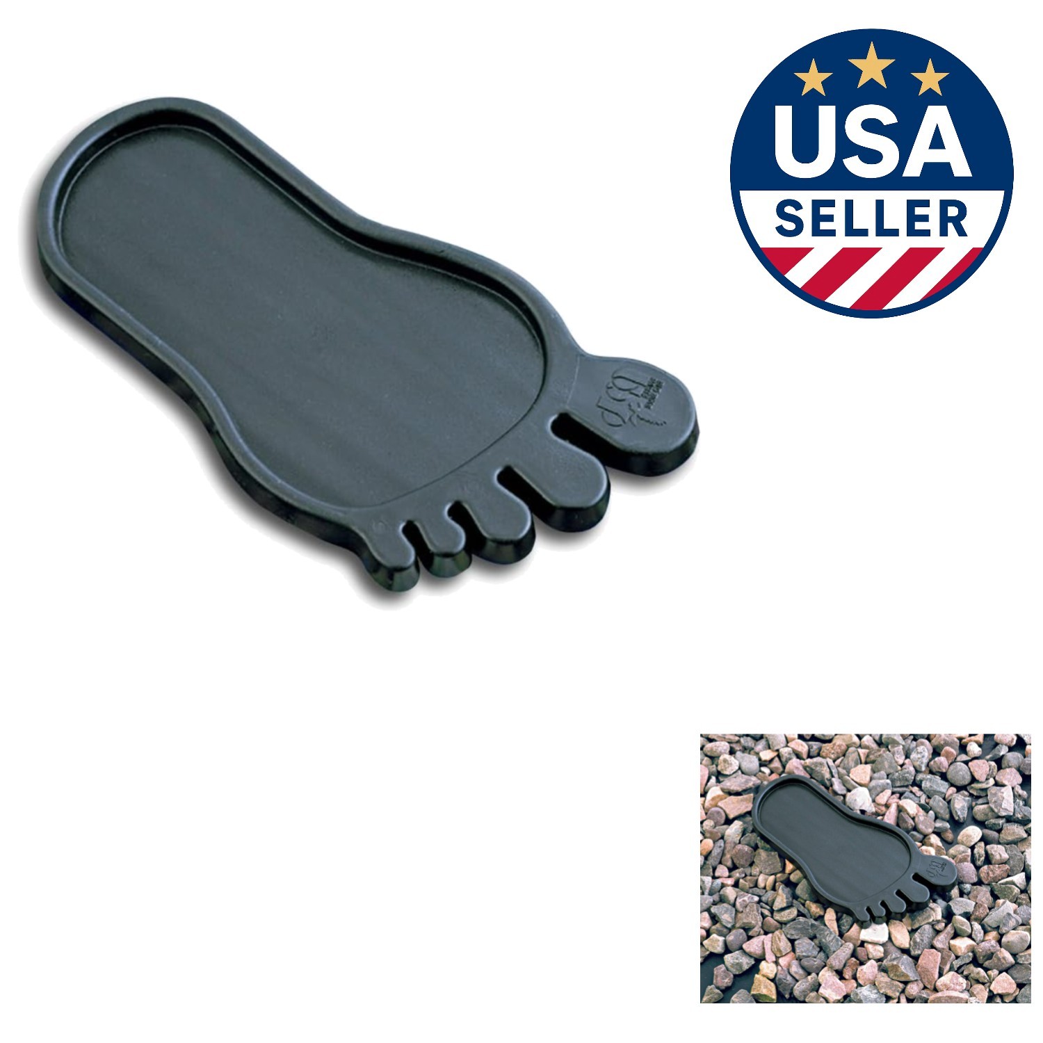 Simple Foot-Shaped Kickstand Foot for Motorcycles - Black, Tipping Prevention