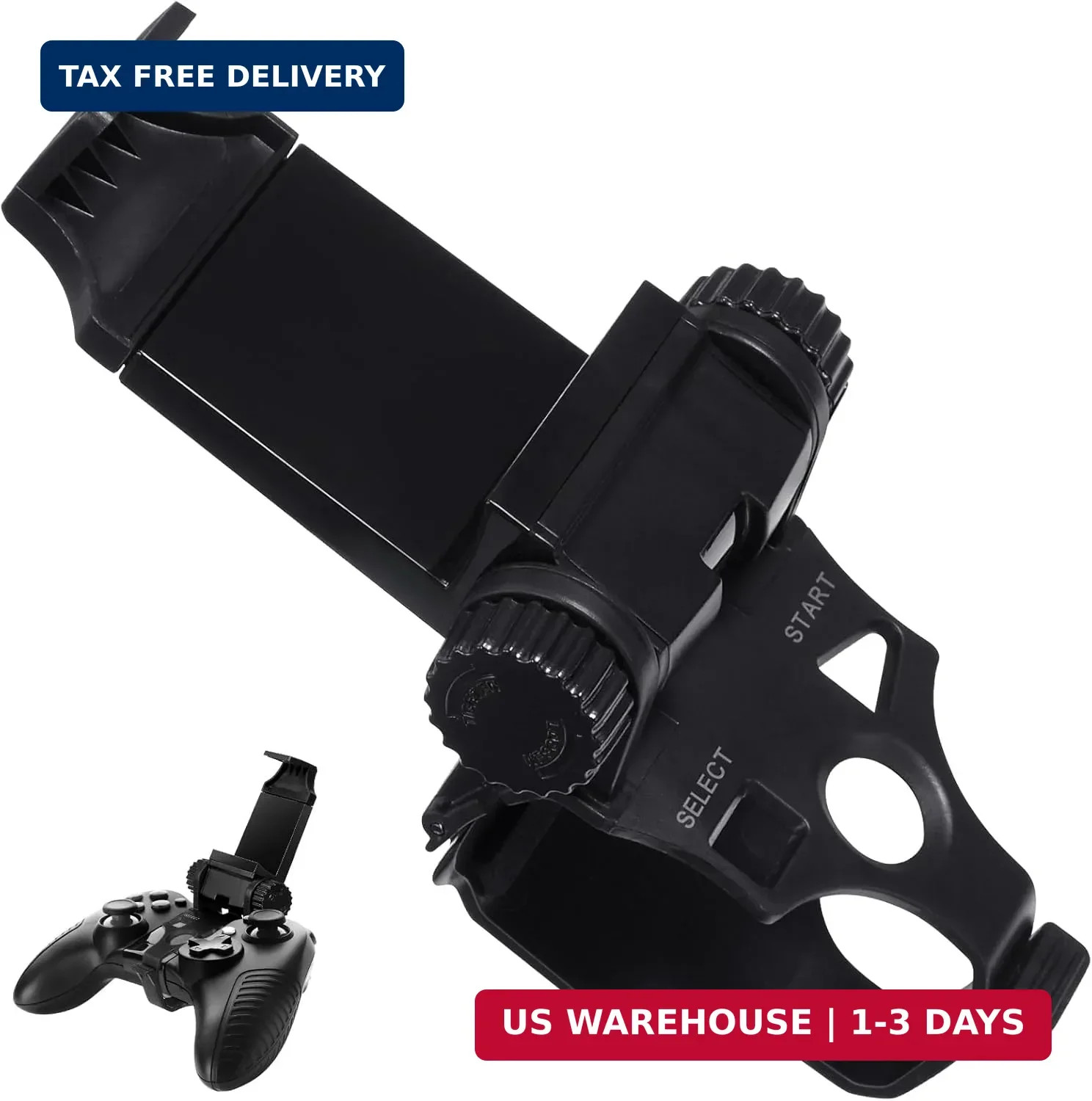 Game Controller Bracket Holder Phone Stand Clamp for Controller Black