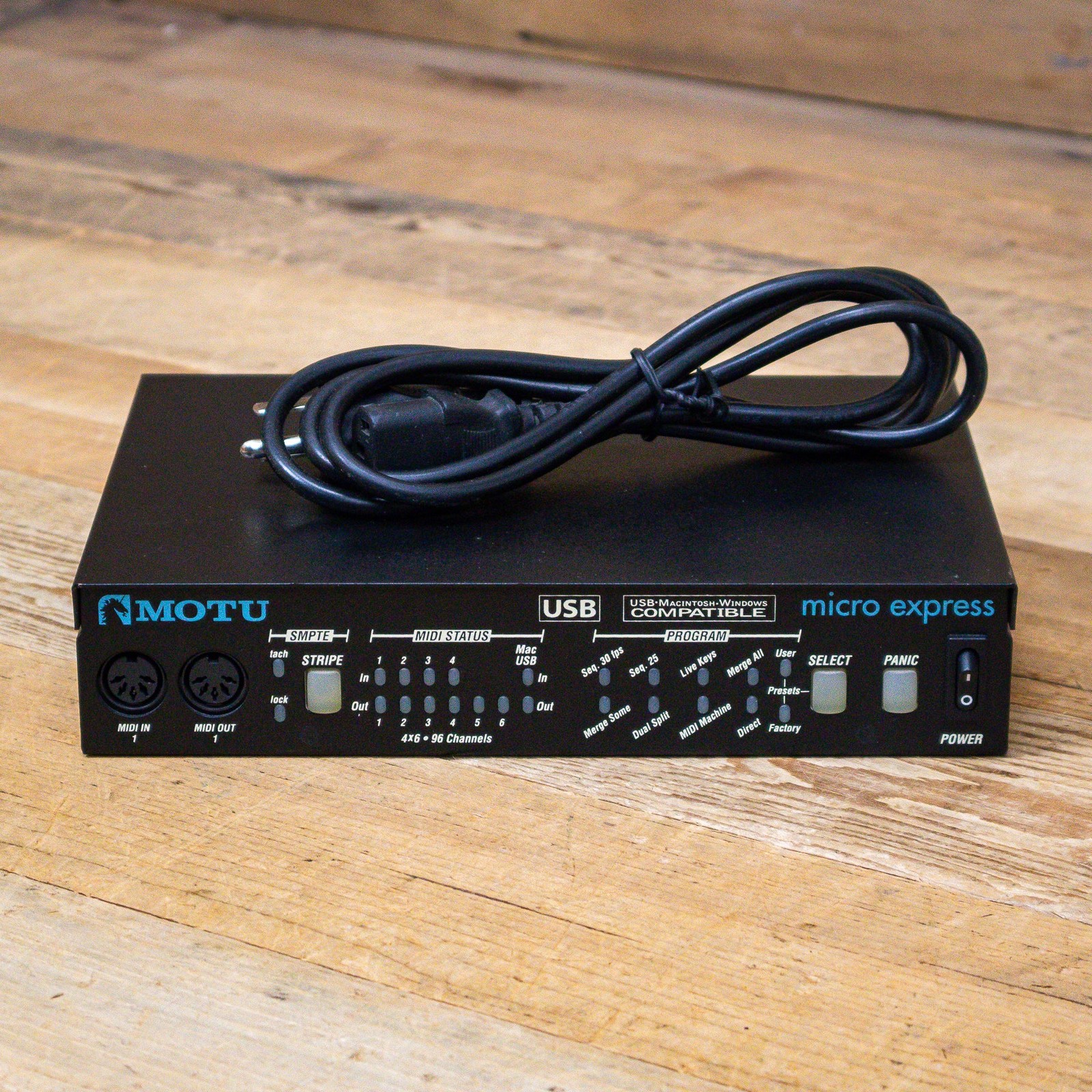 MOTU micro express 4x6 USB Bus-Powered MIDI Interface with SMPTE U281120