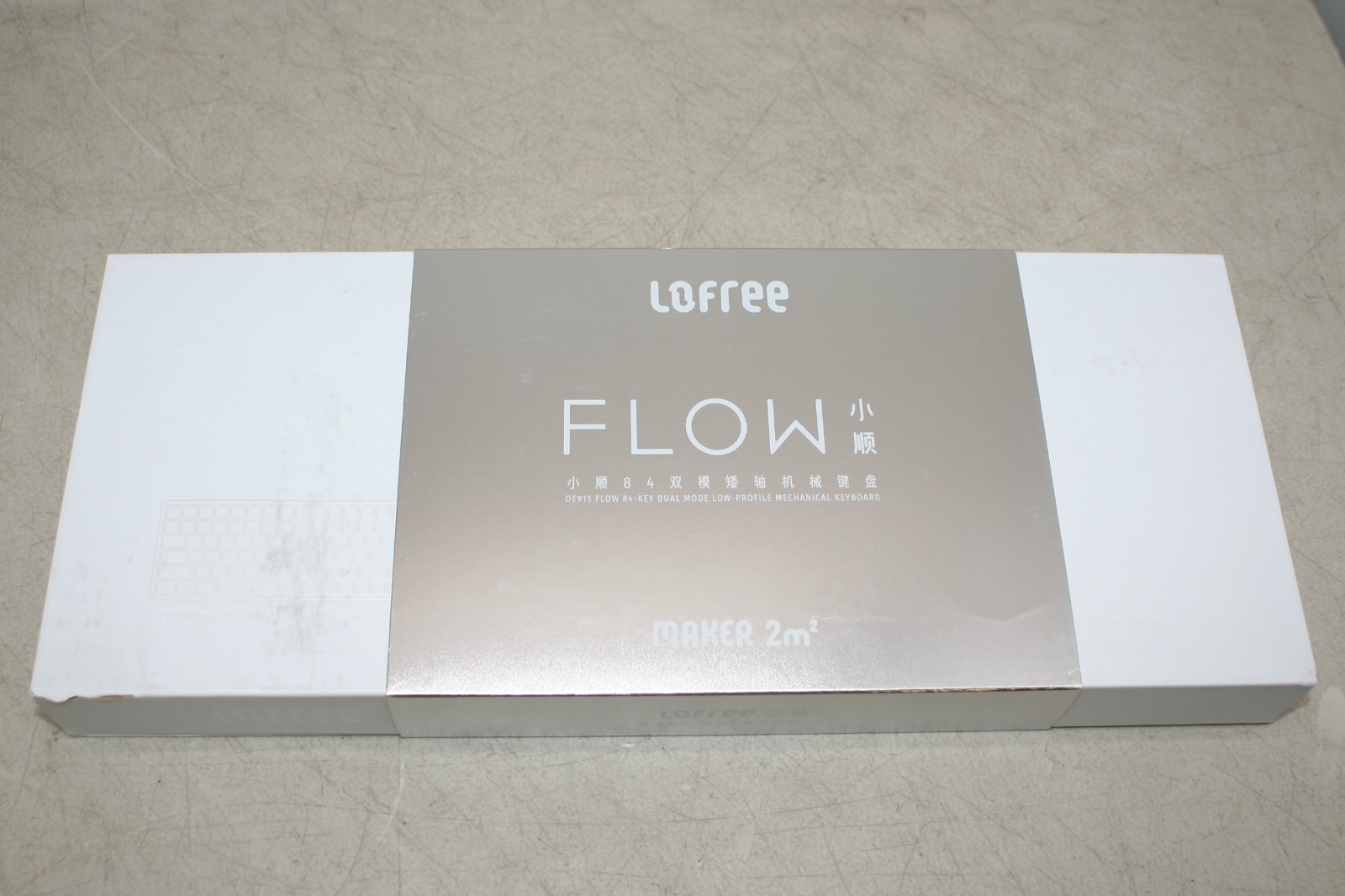 LOFREE Flow 84-Key Dual Mode Low Profile Mechanical Keyboard - White