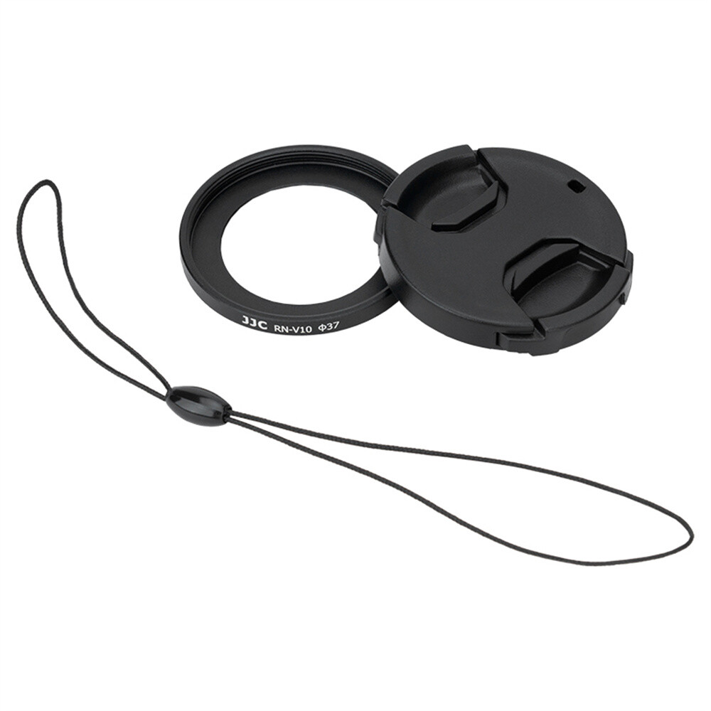 JJC Metal Filter Adapter with Lens Cap and Cap Keeper for Canon PowerShot V10