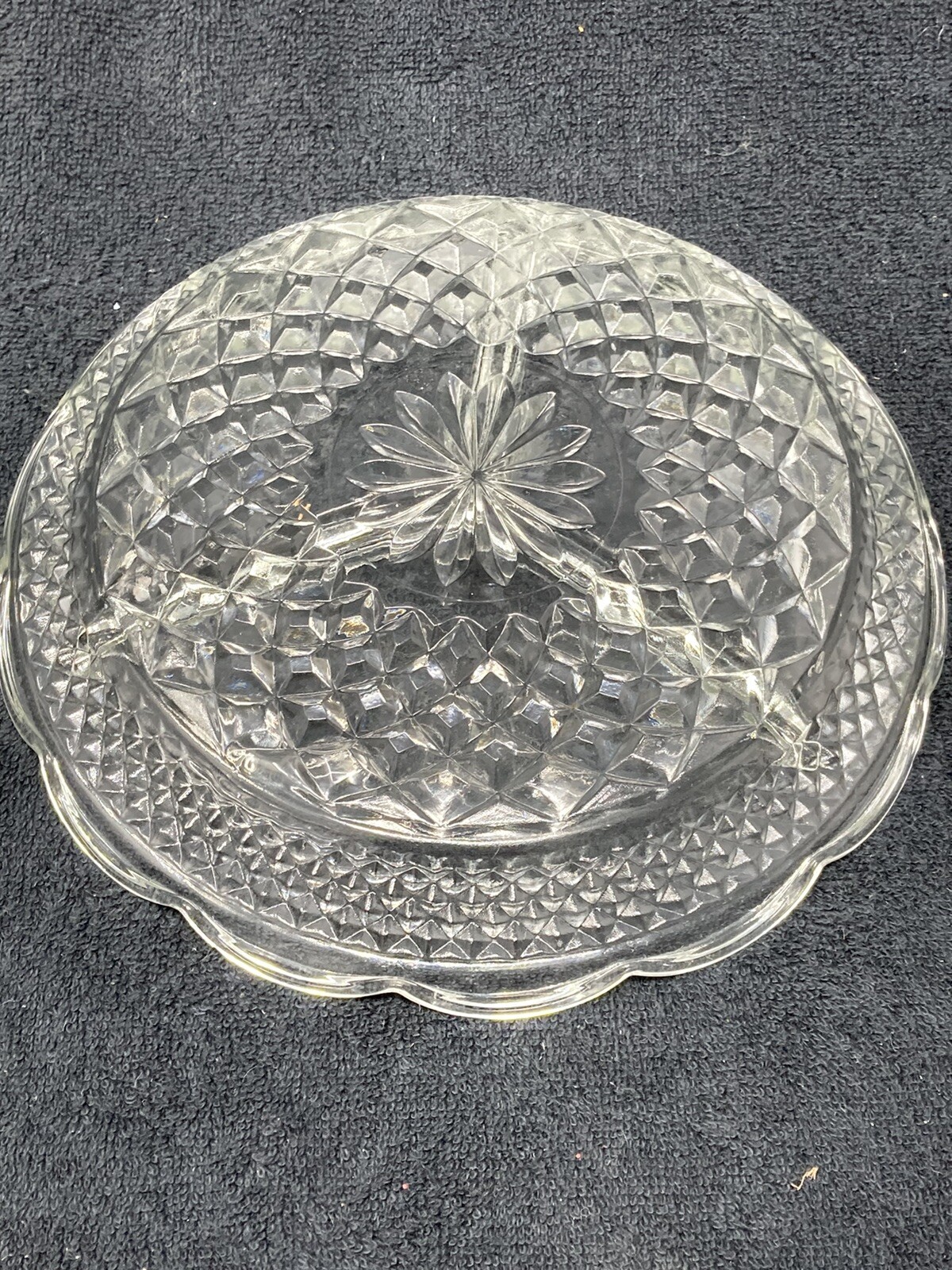 Wexford Crystal 3 Part 8-1/2 Inch Dish