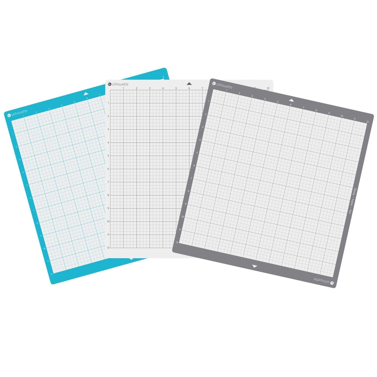 Silhouette Cameo 3 Pack Cutting Mats, Strong Grip, Regular Grip, & Light Grip