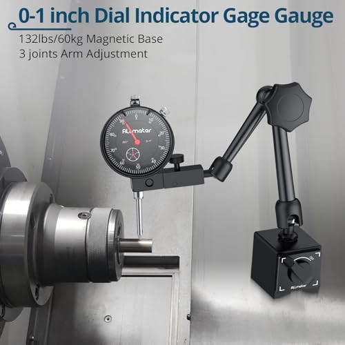 Dial Indicator Magnetic Base Set (132lbs/60kg Tensile Force) 0 Mechanical Dial