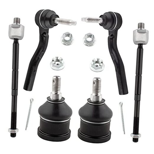 6pcs Front Ball Joints Tie Rods for Cadillac CTS 2003 2004 2005 2006 2007 All