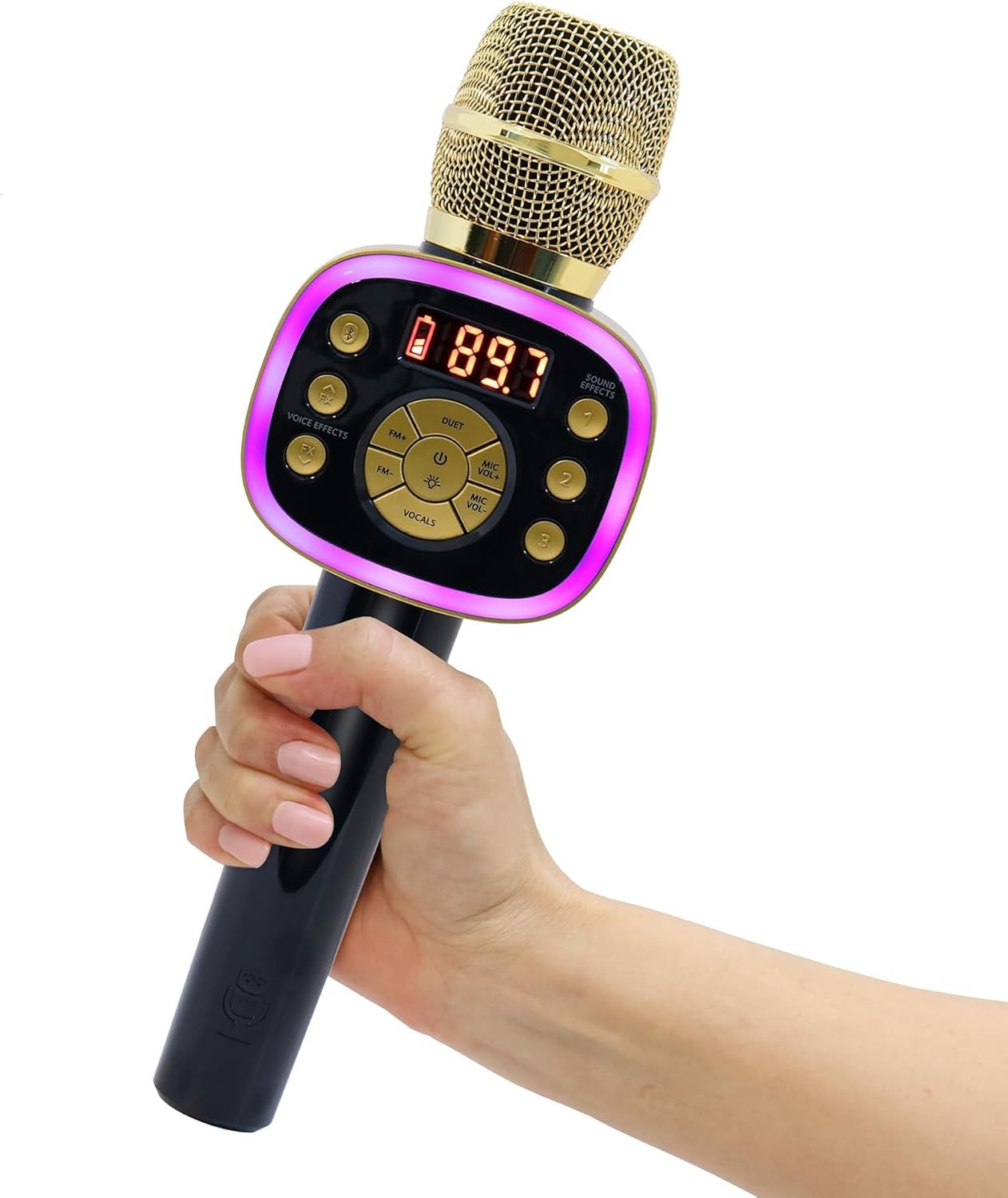 Carpool Karaoke Machine for Kids & Adults, 1, Gold & Black