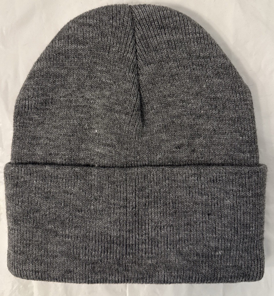 Lot Of 2 Adult Fall/Winter Knit Acrylic Beanies Black, Gray