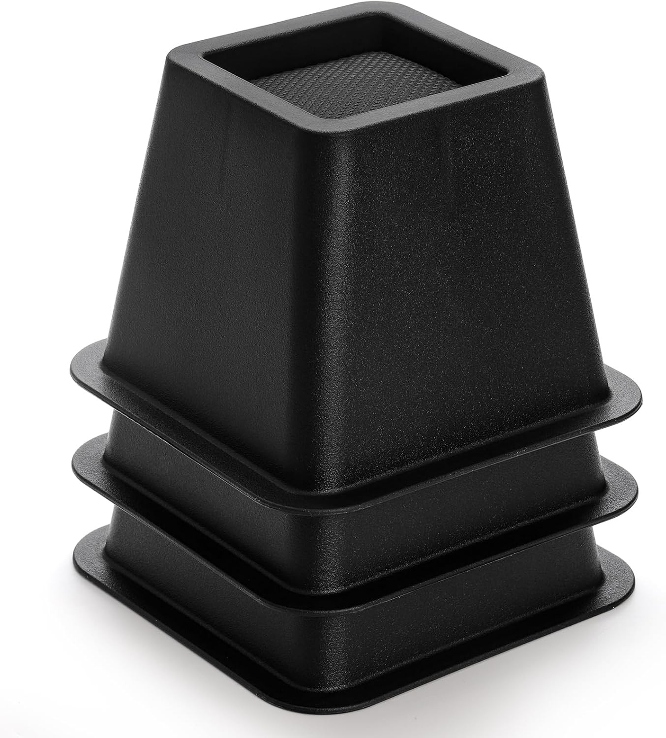 Bed Risers 4 Inch Heavy Duty, 6 Pack Durable Plastic Furniture Lifts, Supports 2