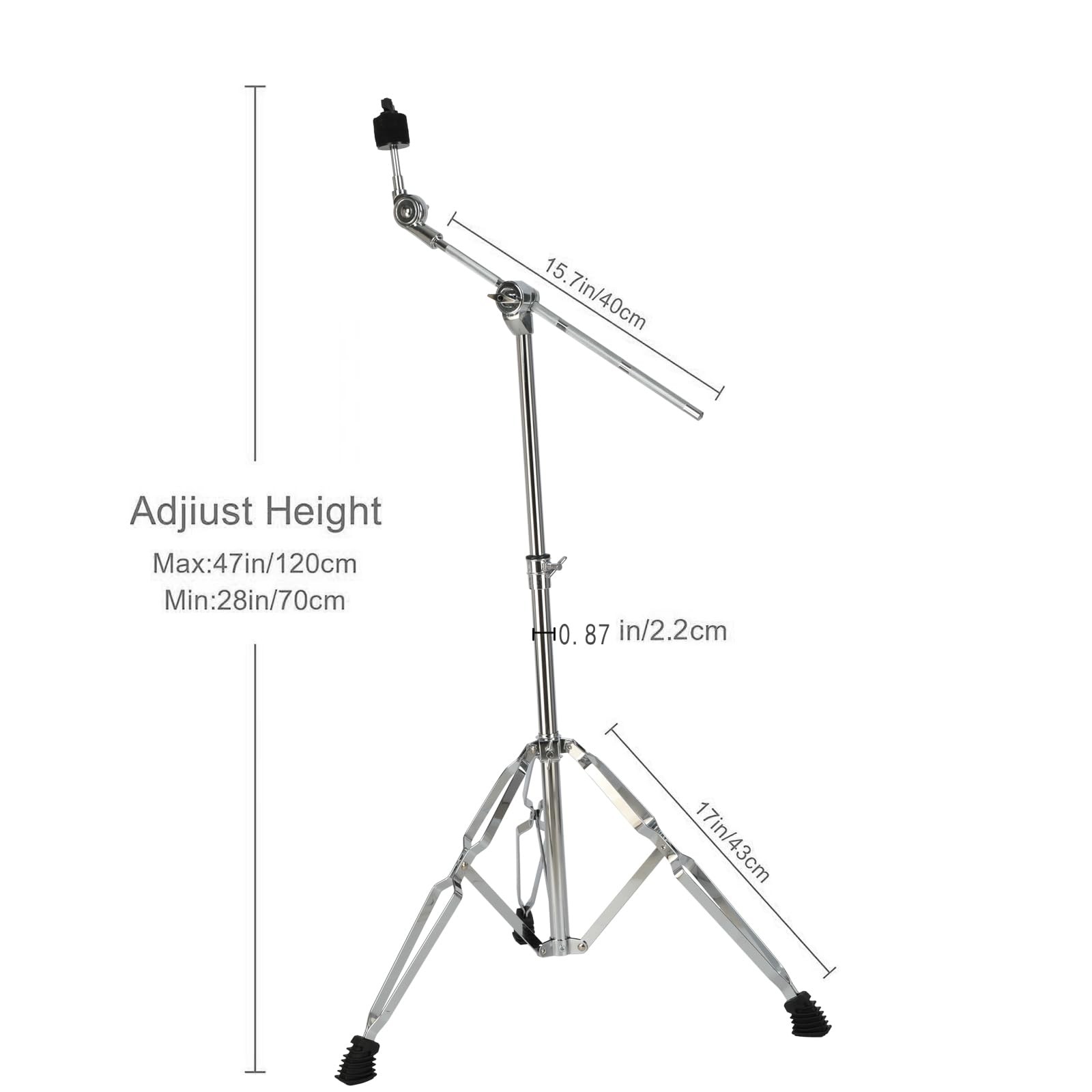 Cymbal Stand Single-braced Boom Adjustable for Drum Hardware - Stable Portable