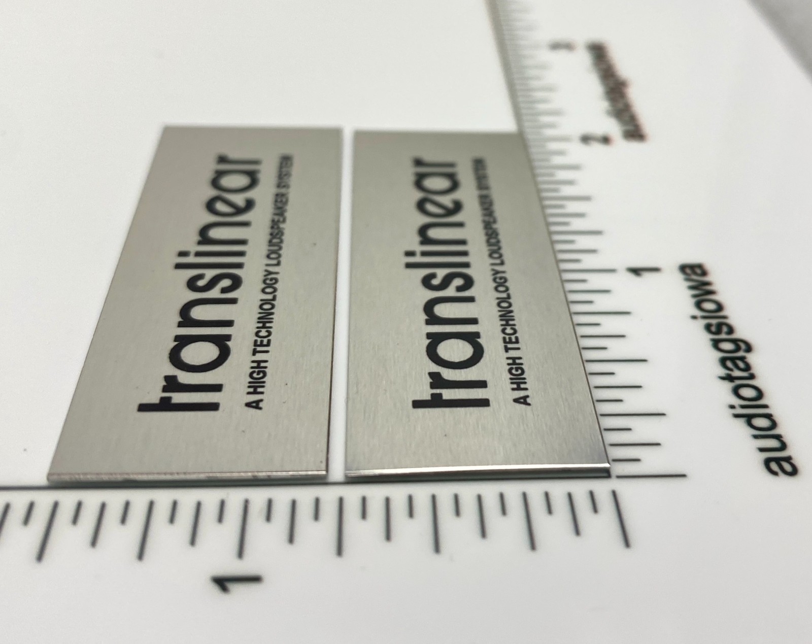 Translinear Speaker Badge Logo Emblem Custom PAIR Self Stick