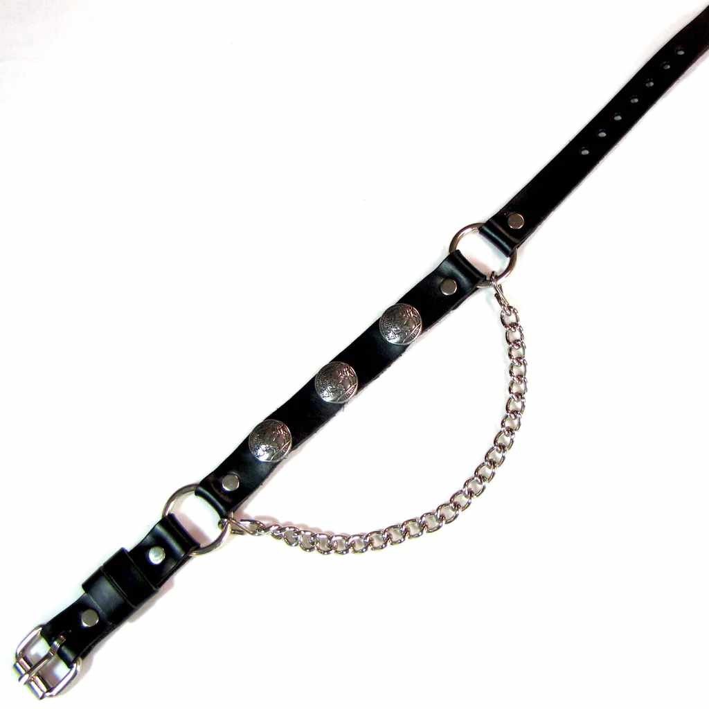 Boot Chain with 3 Buffalo Nickel Conchos (pair)
